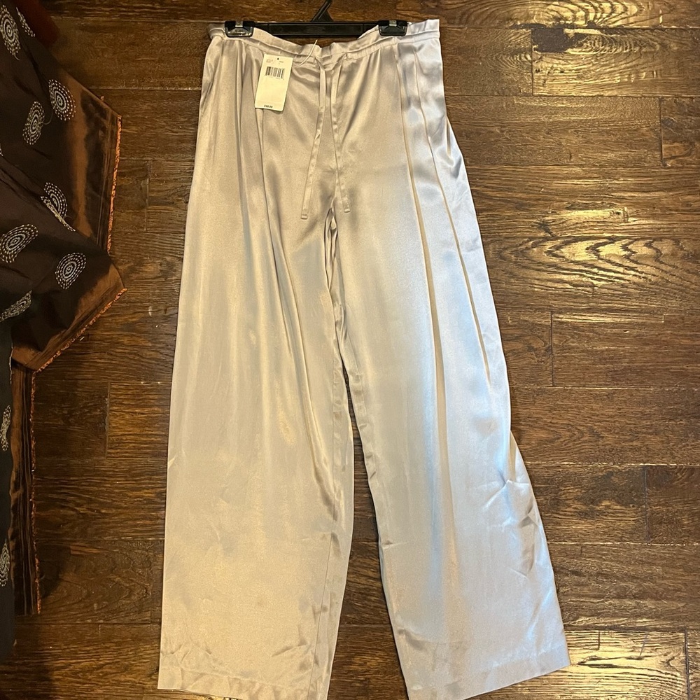 Silver pants.